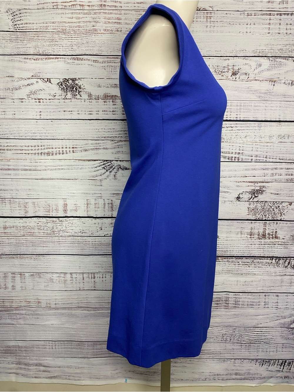 Kate Spade Blue V neck cap sleeve shift Dress. - Picture 3 of 6